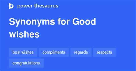 GOOD WISHES in Thesaurus: 100+ Sy.
